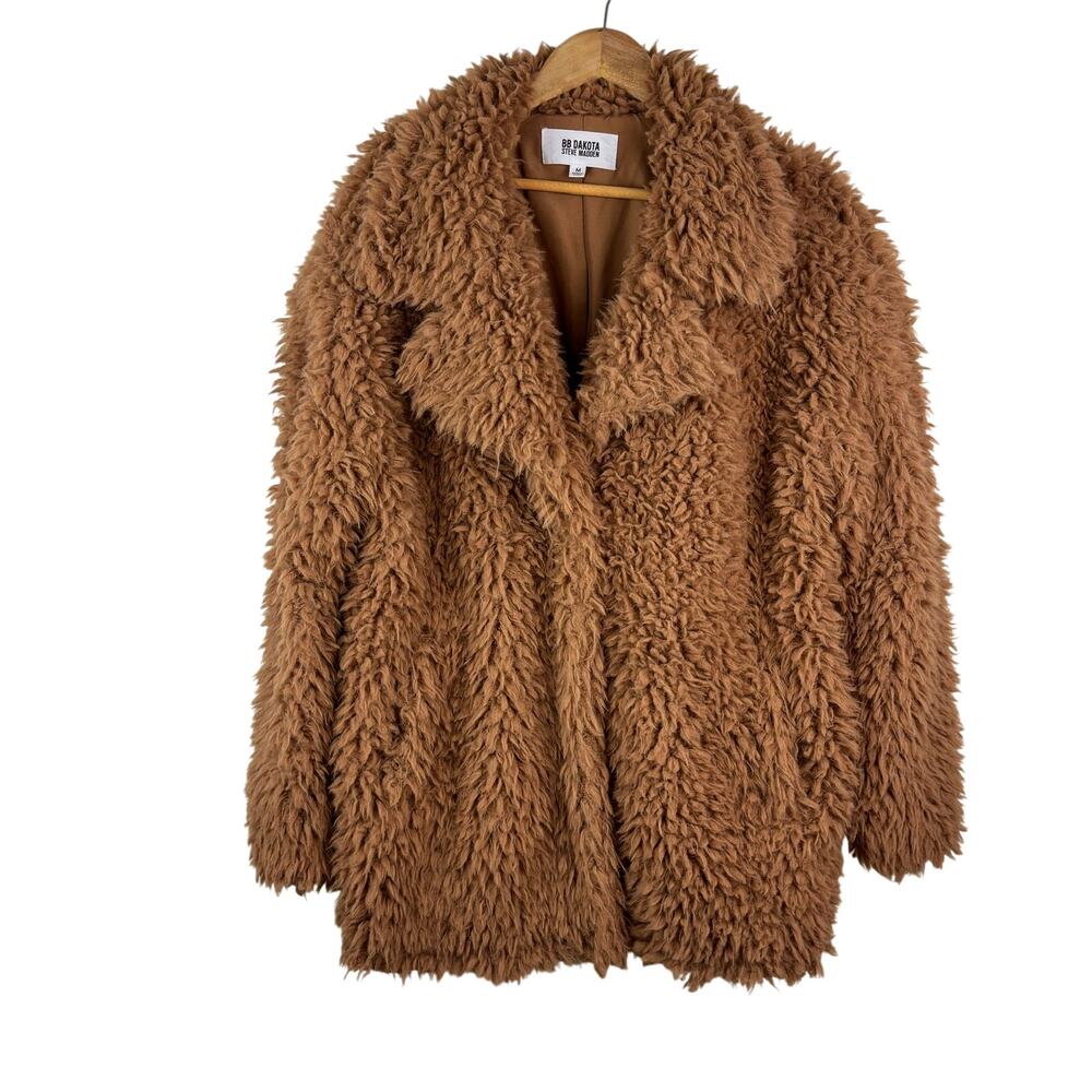 BB Dakota x Steve Madden Faux Fur Coat — “What’s the Fuzz About” Oversized M - Picture 2 of 9